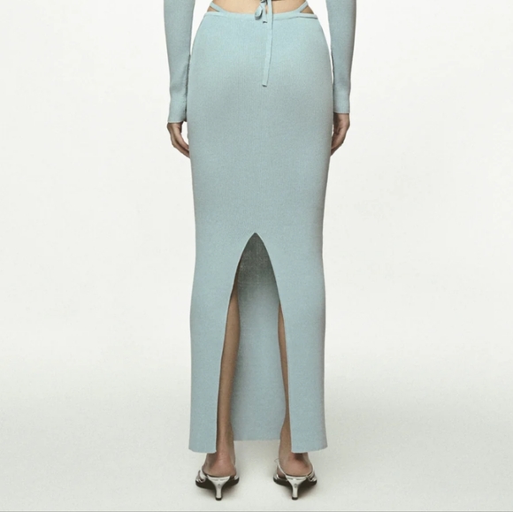 Materiel Designer Thin Strap Maxi Skirt XS Blue - Picture 5 of 14